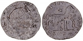 MONEDAS MEDIEVALES
NÁPOLES
FEDERICO III
Caballo. AE. (1496-1501) Caballo a der., encima estrella. 1,51 g. CRU.No cataloga. Varesi 110. Rara. MBC-. ...
