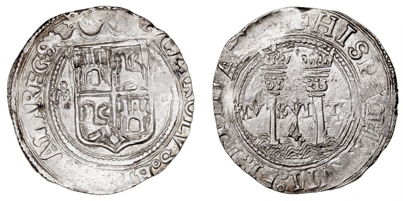 MONARQUÍA ESPAÑOLA
JUANA Y CARLOS
4 Reales. AR. Méjico. s/f. Con M superada de...