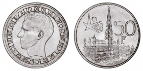 MONEDAS EXTRANJERAS
BÉLGICA
50 Francos. AR. 1958. Ley. en francés. 12,46 g. KM.150,2. EBC+