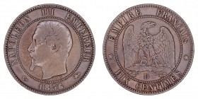 MONEDAS EXTRANJERAS
FRANCIA
Napoleón III. 10 Céntimos. AE. 1856 D. KM.771,4. MBC
