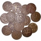 MONEDAS EXTRANJERAS
FRANCIA
Lote de 15 monedas. AE. 10 Céntimos (entre 1901 y 1917) BC+ a BC