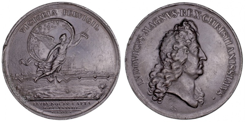 MEDALLAS
FRANCIA
AE-72. Luis XIV, Victoria de Pervigil. Siglo XIX. El metal em...
