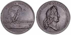 MEDALLAS
FRANCIA
AE-72. Luis XIV, Victoria de Pervigil. Siglo XIX. El metal empleado es zinc con un baño. Golpecitos en canto, si no MBC. Escasa
