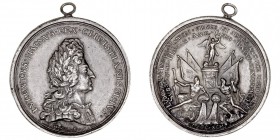 MEDALLAS
FRANCIA
AE-34. Luis XIV. Grabador Mauger. En metal blanco, siglo XIX. Con anilla. MBC-