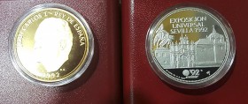 MEDALLAS
Expo '92 Sevilla. Medallas oficiales en plata y bronce. En estuches y con certificados numerados. PROOF