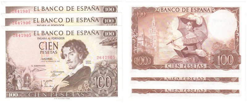 BILLETES
ESTADO ESPAÑOL, BANCO DE ESPAÑA
100 Pesetas. 19 Noviembre 1965. Sin s...
