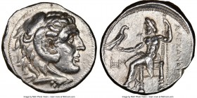 MACEDONIAN KINGDOM. Alexander III the Great (336-323 BC). AR tetradrachm (23mm, 17.08 gm, 12h). NGC Choice XF 5/5 - 4/5. Posthumous issue of Uncertain...