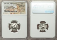 MACEDONIAN KINGDOM. Alexander III the Great (336-323 BC). AR drachm (18mm, 4.24 gm, 11h). NGC MS 5/5 - 4/5. Late lifetime issue of Abydus(?), ca. 323-...