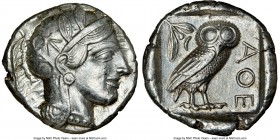 ATTICA. Athens. Ca. 440-404 BC. AR tetradrachm (25mm, 17.19 gm, 10h). NGC Choice AU 5/5 - 3/5, brushed. Mid-mass coinage issue. Head of Athena right, ...
