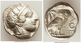 ATTICA. Athens. Ca. 440-404 BC. AR tetradrachm (25mm, 17.19 gm, 1h). Choice XF. Mid-mass coinage issue. Head of Athena right, wearing crested Attic he...