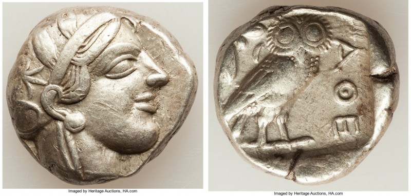 ATTICA. Athens. Ca. 440-404 BC. AR tetradrachm (23mm, 17.15 gm, 7h). Choice VF. ...