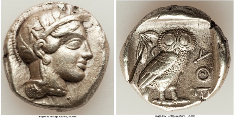 ATTICA. Athens. Ca. 440-404 BC. AR tetradrachm (25mm, 17.13 gm, 11h). About XF, ...