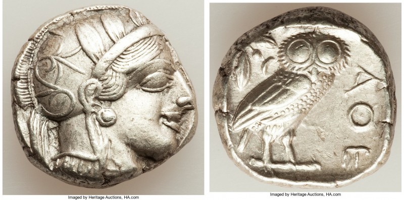 ATTICA. Athens. Ca. 440-404 BC. AR tetradrachm (23mm, 17.18 gm, 5h). Choice XF. ...