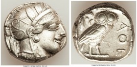 ATTICA. Athens. Ca. 440-404 BC. AR tetradrachm (23mm, 17.18 gm, 5h). Choice XF. Mid-mass coinage issue. Head of Athena right, wearing crested Attic he...