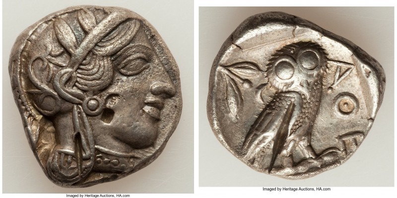 ATTICA. Athens. Ca. 440-404 BC. AR tetradrachm (25mm, 17.03 gm, 2h). Choice XF, ...