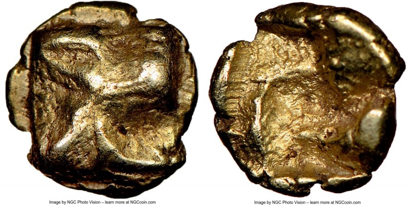 IONIA. Uncertain mint. Ca. 625-550 BC. EL 1/24 stater or myshemihecte (6mm). NGC...
