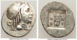 LYCIAN LEAGUE. Masicytes. Ca. 48-20 BC. AR hemidrachm (17mm, 1.75 gm, 12h). About XF. Series 4. Head of Apollo right, wearing taenia / ΛΥΚΙΩΝ, cithara...