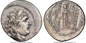 SELEUCID KINGDOM. Antiochus VII Euergetes (Sidetes) (138-129 BC). AR tetradrachm (29mm, 16.83 gm, 11h). NGC Choice AU 4/5 - 3/5, die shift. Antioch on...