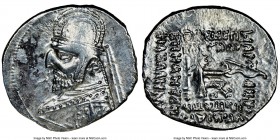 PARTHIAN KINGDOM. Mithradates III (ca. 87-80 BC). AR drachm (21mm, 1h). NGC Choice VF. Ecbatana mint. Diademed bust of Mithradates III left, wearing t...