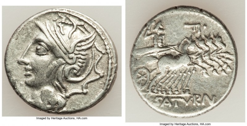 L. Appuleius Saturninus (ca. 104 BC). AR denarius (19mm, 3.87 gm, 9h). Choice VF...