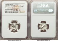 Lucilla (AD 164-182/3). AR denarius (18mm, 1h). NGC Choice XF. Rome. LVCILLAE AVGVSTA, draped bust of Lucilla right, seen from front, hair weaved and ...