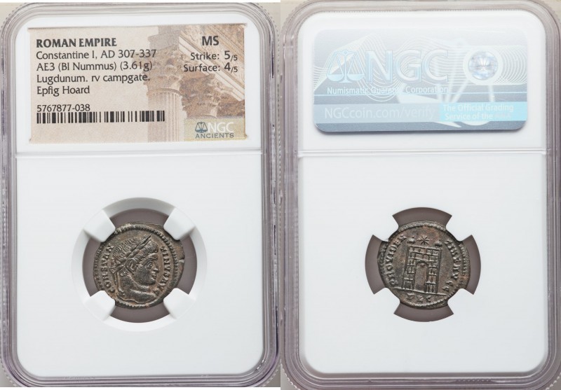 Constantine I the Great (AD 307-337). AE3 or BI nummus (20mm, 3.61 gm, 12h). NGC...