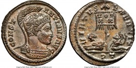 Constantine I the Great (AD 307-337). AE3 or BI nummus (19mm, 2.72 gm, 12h). NGC MS 4/5 - 4/5, Silvering. Ticinum, 1st officina, AD 319-320. CONST-ANT...