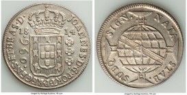 João Prince Regent Pair of Uncertified Assorted 960 Reis, 1) 960 Reis 1814-B - AU, Bahia mint, KM307.1. 40mm. 26.83gm 2) 960 Reis 1816-? - XF, Unreada...