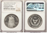 Republic Proof Piefort 50 Cedis 1981 PR69 Ultra Cameo NGC, KM-P1. International year of disabled persons commemorative. 

HID09801242017

© 2020 H...