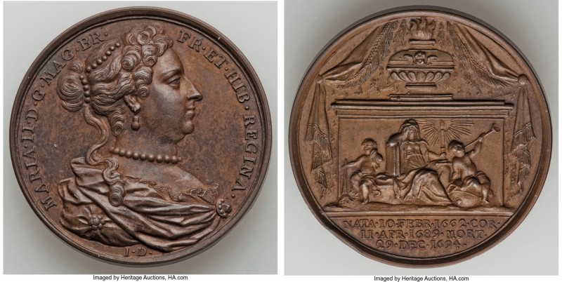 3-Piece Lot of Uncertified Assorted bronze "Kings & Queens of England" Medals AU...