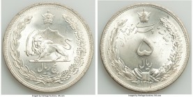 Reza Shah Pair of Uncertified 5 Rials SH 1313 (1934) UNC, KM1131. 37.5mm. Average weight 25.02gm. Collector tags included. Sold as is, no returns. 
...