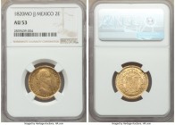 Ferdinand VII gold 2 Escudos 1820 Mo-JJ AU53 NGC, Mexico City mint, KM134. Lustrous example with decent portrait. 

HID09801242017

© 2020 Heritag...