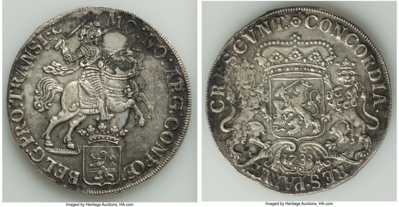 Overijssel. Provincial Ducaton (Silver Rider) 1733 AU (Sea Salvage), KM80, Dav-1...