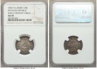 Dutch Colony. Batavian Republic 1/8 Gulden 1802 AU58 NGC, Enkhuizen mint, KM80. Variety without circle around reverse shield. 

HID09801242017

© ...