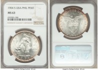 USA Administration Peso 1904-S MS63 NGC, San Francisco mint, KM168. Exceptional cartwheel with a trace of peripheral toning. 

HID09801242017

© 2...