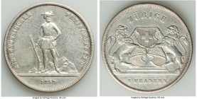 Confederation "Zurich Shooting Festival" 5 Francs 1859 XF KM-XS5. Mintage: 6,000. 37.1mm. 24.91gm. Dealer tag included. 

HID09801242017

© 2020 H...
