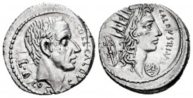 Coelia. Denario. 51 a.C. Roma. (Ffc-584). (Craw-437/1b). (Cal-451). Anv.: Cabeza del cónsul C. Coelius Caldus a derecha, delante C COEL CALDVS, debajo...