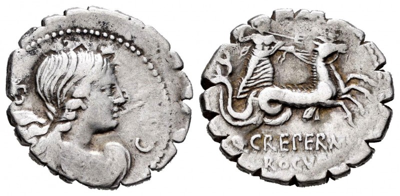 Creperia. Denario. 72 a.C. Incierta. (Ffc-657). (Craw-399-1b). (Cal-522). Anv.: ...