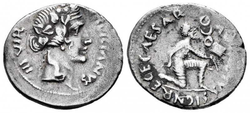 Augusto. P. Petronius Turpilianus. Denario. 19 a.C. Roma. (Ffc-306). (Ric-287). ...