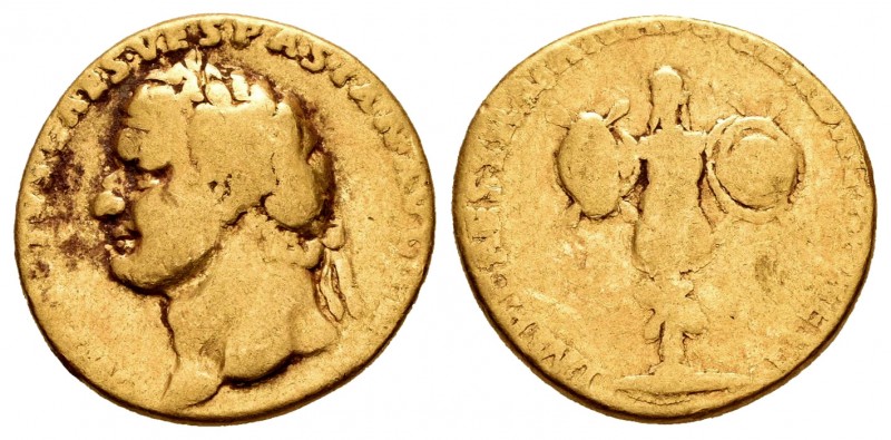Tito. Áureo. 107 d.C.. Roma. Restituído por Trajano. (Ric-832). (Cal-801). (Ch-4...