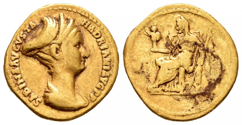 Sabina. Áureo. 128-136 d.C. Roma. (Ric-413a). (Cal-1420). Anv.: SABINA AVGVSTA H...
