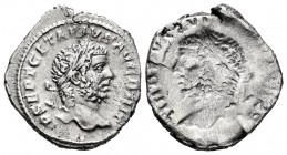 Geta. Denario incuso. 193-211 d.C. Ag. 3,43 g. Rara. MBC. Est...200,00. // ENGLISH: Geta. Incuse denarius. 193-211 AD. Ag. 3,43 g. Rare. VF. Est...200...