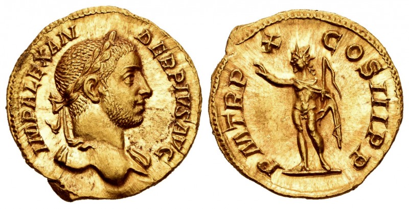 Alejandro Severo. Áureo. 231 d.C. Roma. (Ric-no cita). (Cal-3122). Anv.: IMP ALE...