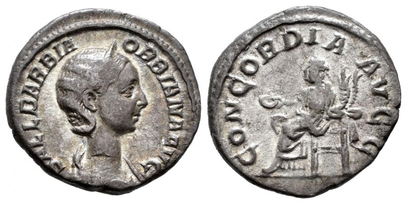 Orbiana. Denario. 225 d.C. Roma. (Spink-8191). (Ric-319). Anv.: SALL BARBIA ORBI...