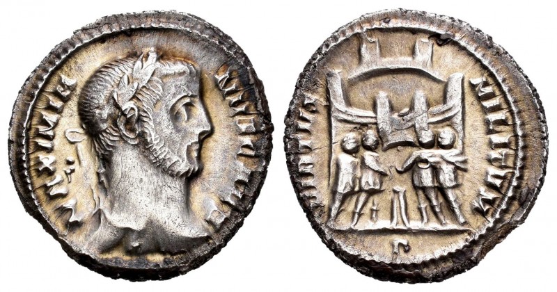 Galerio Maximiano. Argenteo. 295-297 d.C. Roma. (Spink-14264). (Ric-29b). Rev.: ...