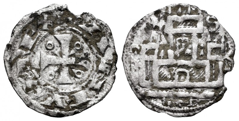 Reino de Castilla y León. Alfonso VIII (1158-1214). Dinero. Segovia. (Bautista-2...