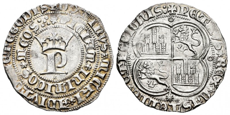 Reino de Castilla y León. Pedro I (1350-1368). 1 real. Coruña. (Bautista-529.6)....
