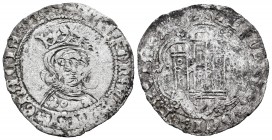 Reino de Castilla y León. Alfonso de Ávila (1465-1468). Cuartillo. Sevilla. (Bautista-1113.2). Ve. 2,52 g. Leyenda en anverso y reverso: ALFONSUS DEI ...