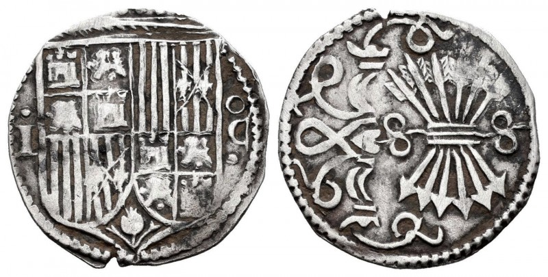 Fernando e Isabel (1474-1504). 1 real. Cuenca. (Cal 2019-345 variante). Ag. 1,16...