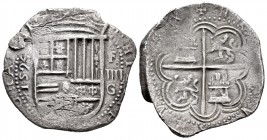 Felipe II (1556-1598). 4 reales. 1594. Granada. F. (Cal 2008-302). (Cal 2019-490). Ag. 11,24 g. Rara. MBC. Est...250,00. // ENGLISH: Philip II (1556-1...
